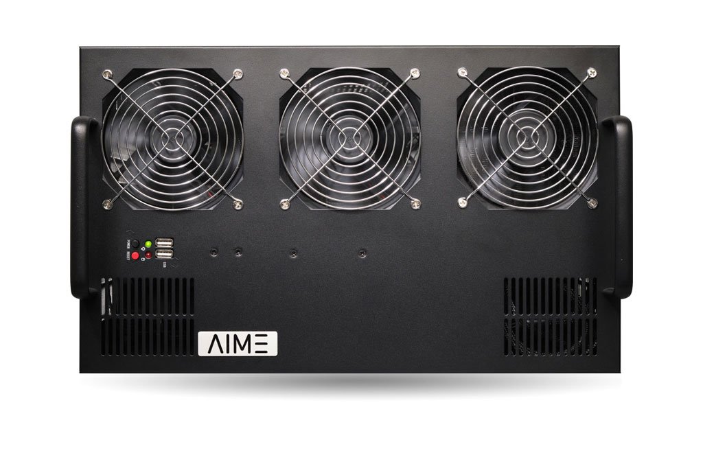 AIME R410 Multi-GPU Server - front