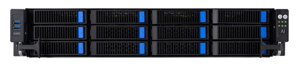 Front AIME RS524 - GPU Rack Server